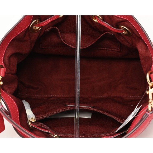 COACH ANDY Crossbody Shoulder Bag Red Apple Leather Chunky Chain CE555 NWT $428 - Picture 6 of 9